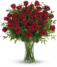 Three Dozen Long Stem Red Roses