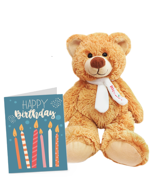 Carte d'anniversaire et nounours