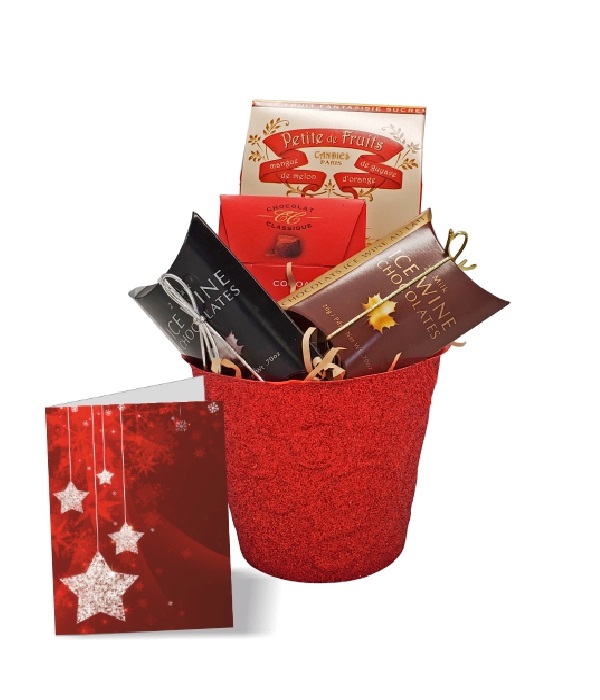 Glittery Christmas Gift Basket