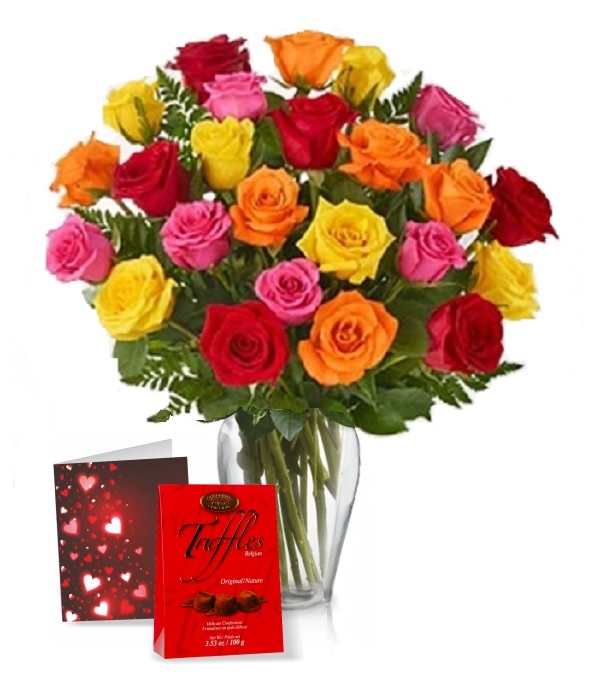 Two Dozen Assorted Rose Combo I