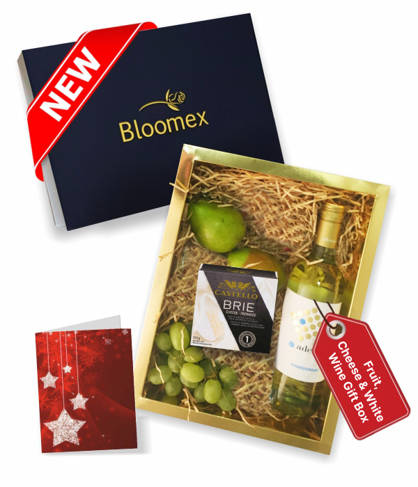 Fruit, Cheese & White Wine Gift Box